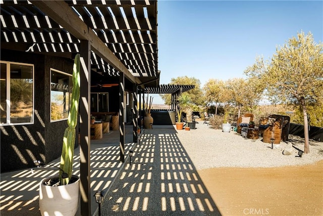 view of patio / terrace with a pergola