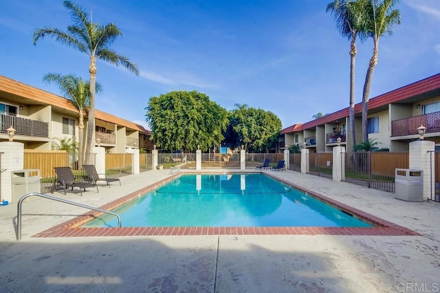 view of pool with a patio