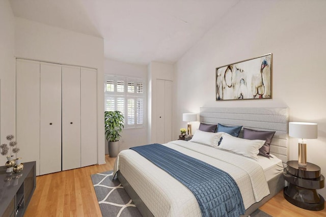 bedroom featuring light wood-type flooring