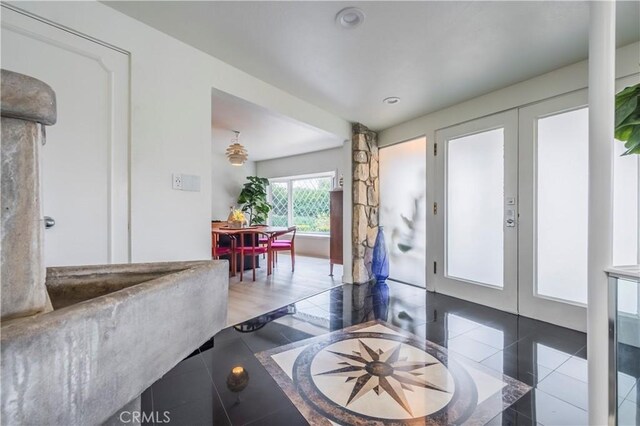 interior space featuring french doors