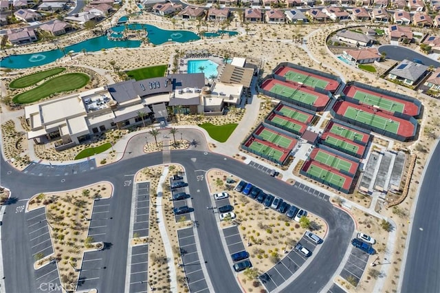 48 Vintage, Rancho Mirage, CA 92270 - aerial view of property and surrounding area with a nearby body of water and nearby suburban area