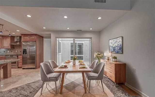 241 Calle Aragon Unit B, Laguna Woods, CA 92637 - dining room with recessed lighting and baseboards