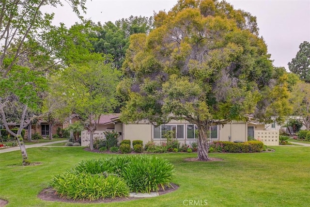 view of front of house featuring a front yard