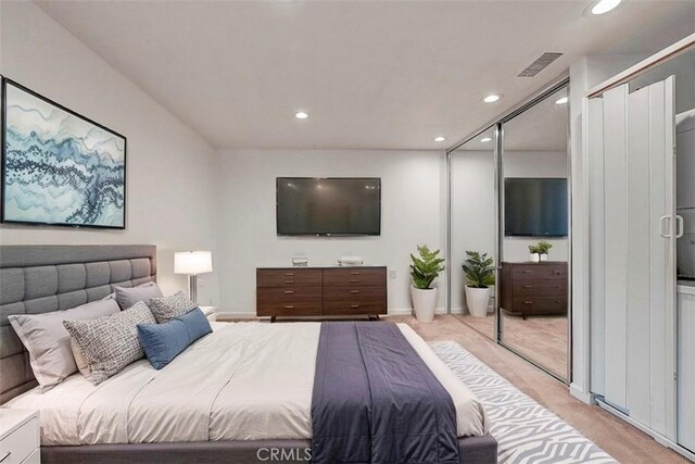 241 Calle Aragon Unit B, Laguna Woods, CA 92637 - carpeted bedroom featuring recessed lighting and baseboards