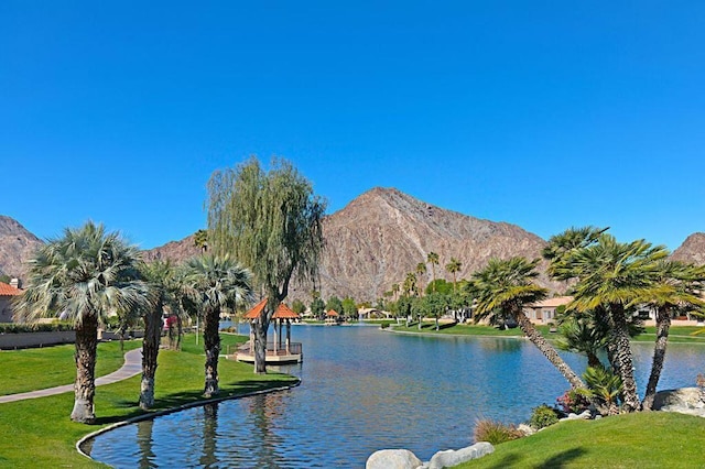 view of water feature featuring a mountain view