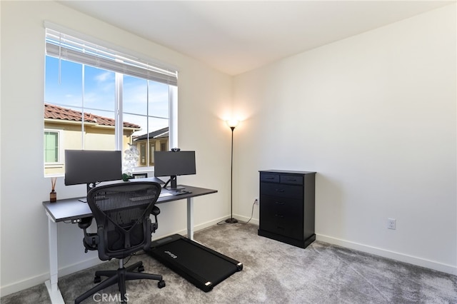 office area featuring carpet