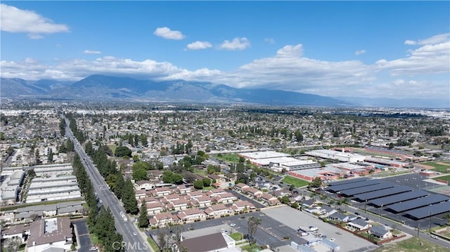 aerial view featuring a mountain view