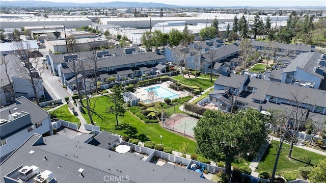 bird's eye view featuring a residential view