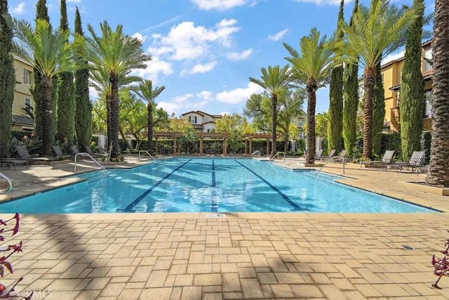 view of pool with a patio