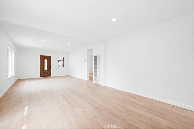 empty room featuring light hardwood / wood-style flooring