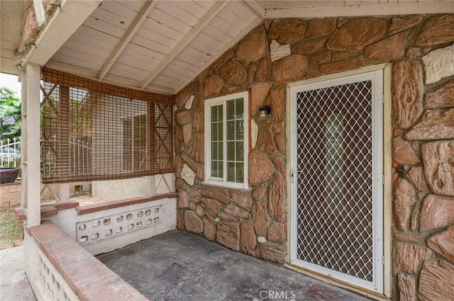 view of patio featuring an outdoor structure