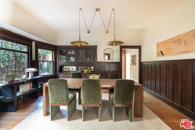 dining room featuring wood-type flooring