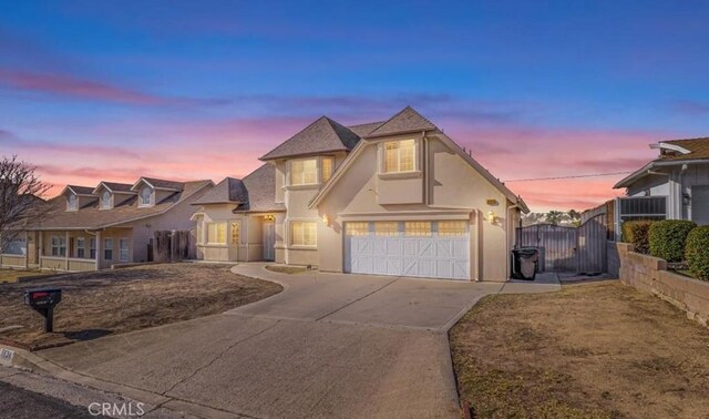 view of front of home featuring a garage