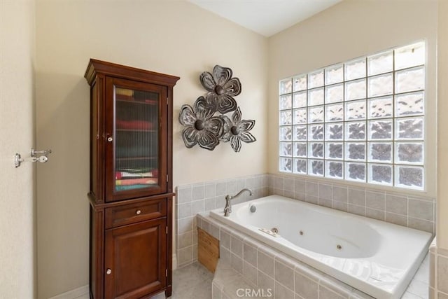 bathroom featuring a jetted tub