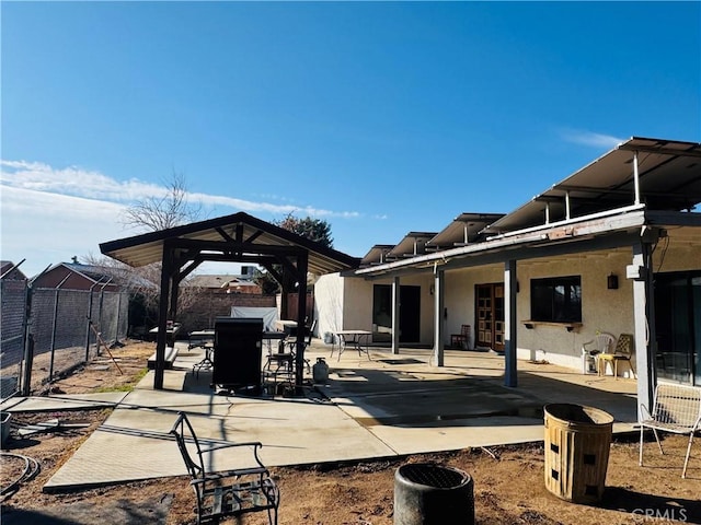 view of patio / terrace featuring a gazebo