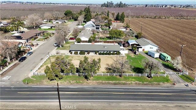 aerial view featuring a rural view