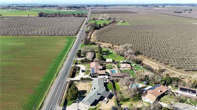 drone / aerial view featuring a rural view