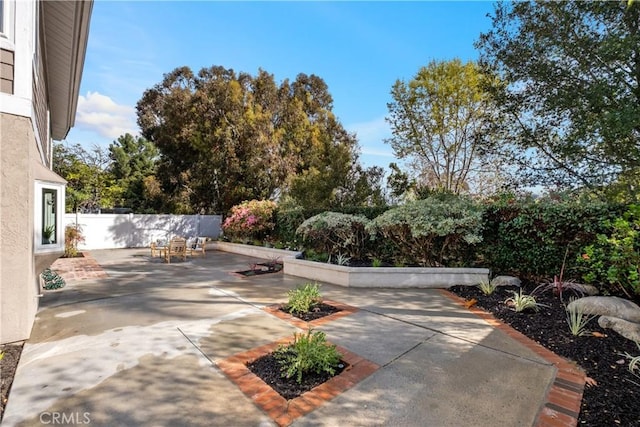 view of patio with a fenced backyard