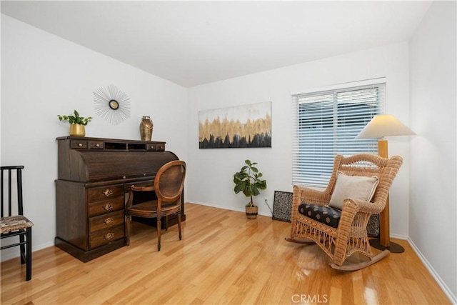 office featuring light hardwood / wood-style floors