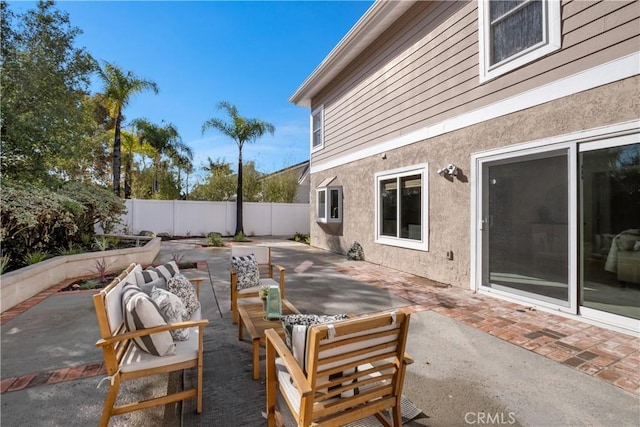 view of patio / terrace featuring an outdoor hangout area