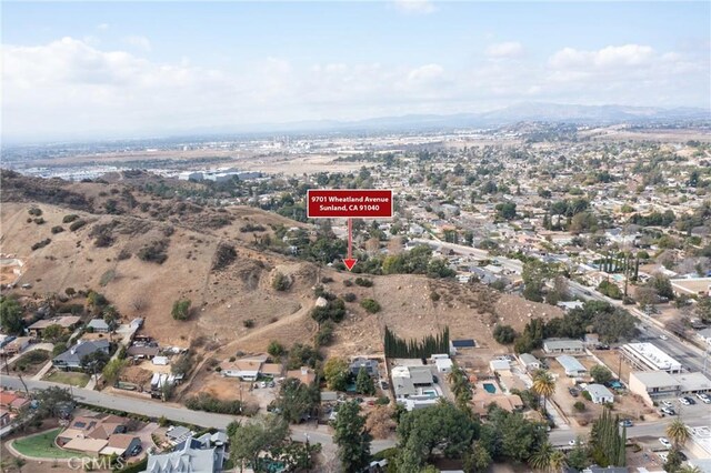 aerial view featuring a residential view