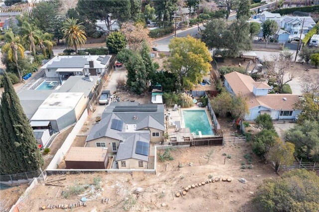 drone / aerial view featuring a residential view