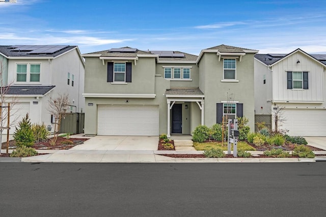 view of front of home featuring a garage