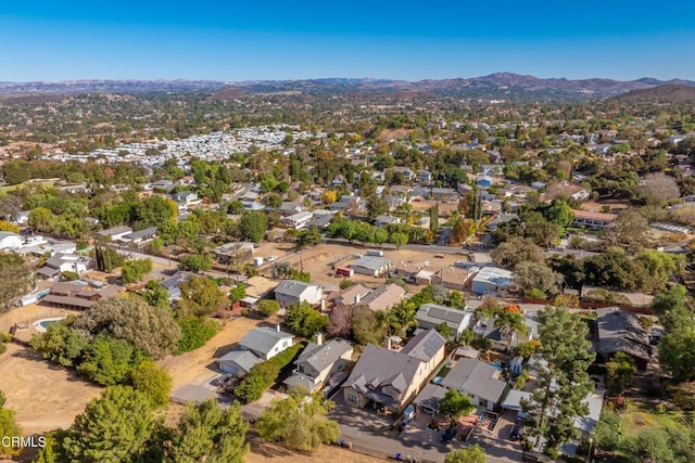 aerial view featuring a mountain view