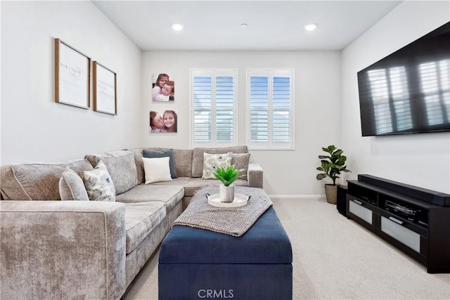 view of carpeted living room