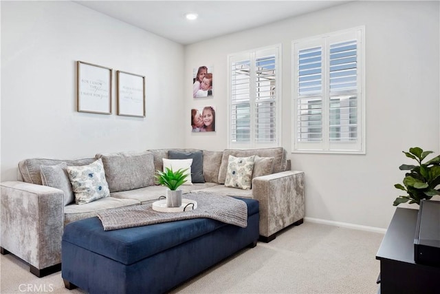 view of carpeted living room