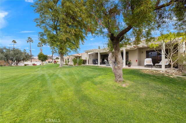 view of yard with a patio area