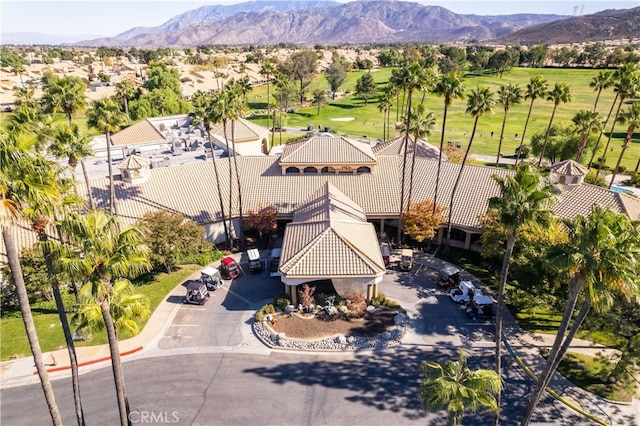 bird's eye view featuring a mountain view