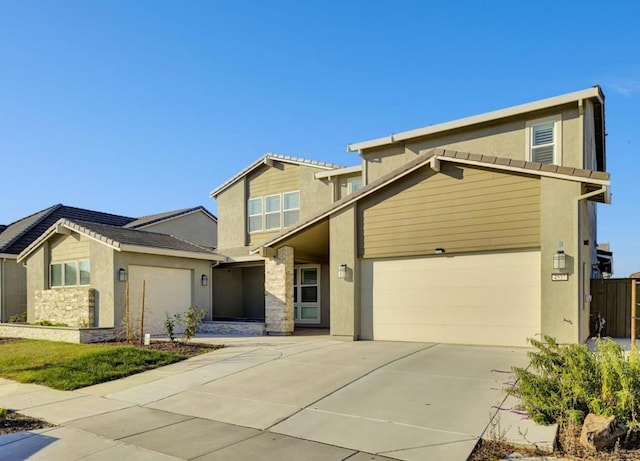 view of front of house featuring a garage