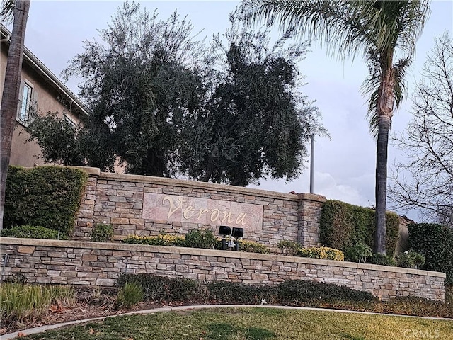 view of community sign