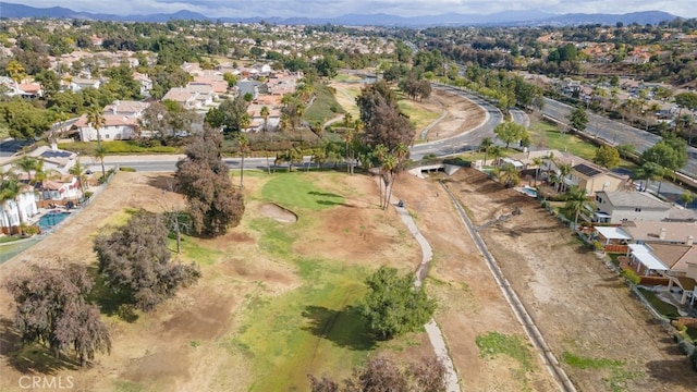 bird's eye view with a mountain view