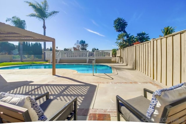 view of pool with a patio