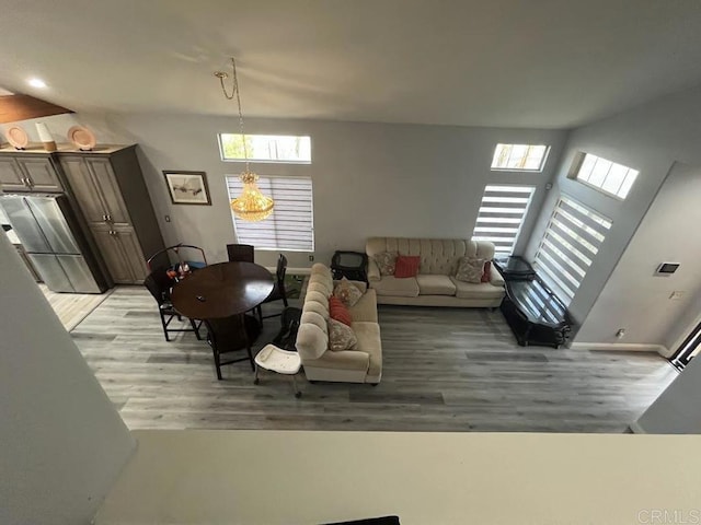 living room featuring hardwood / wood-style floors