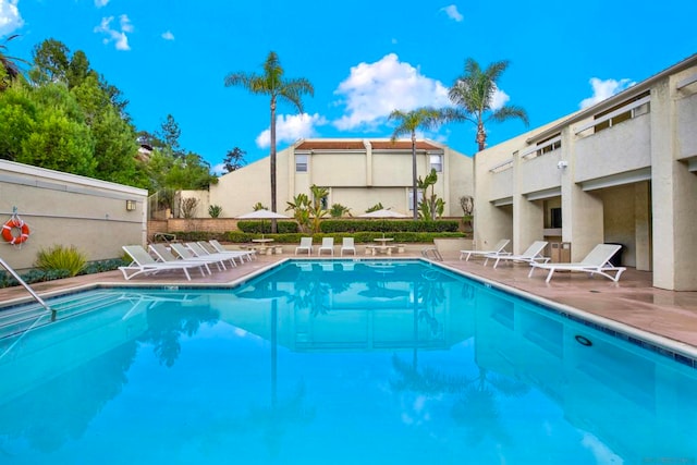 view of pool with a patio