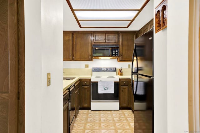 kitchen featuring black appliances