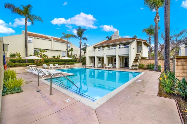 view of pool with a patio