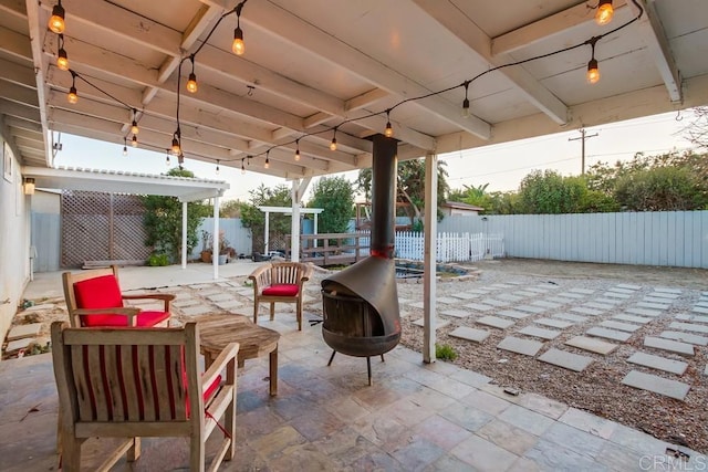 view of patio / terrace with a fenced backyard