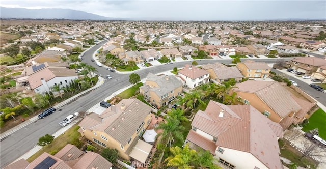 bird's eye view with a mountain view