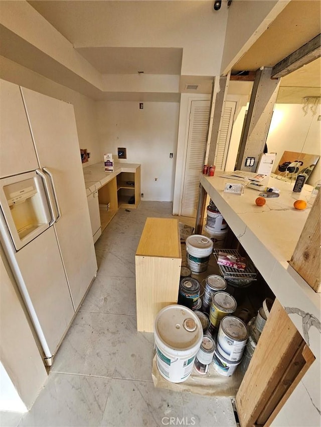 kitchen with white dishwasher