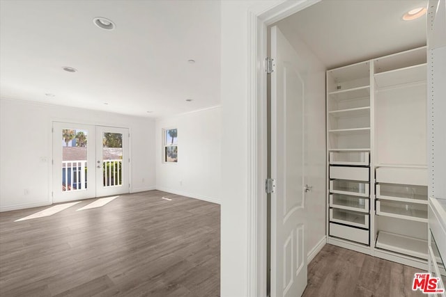 interior space with french doors