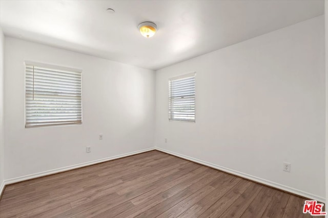 empty room featuring light wood-type flooring