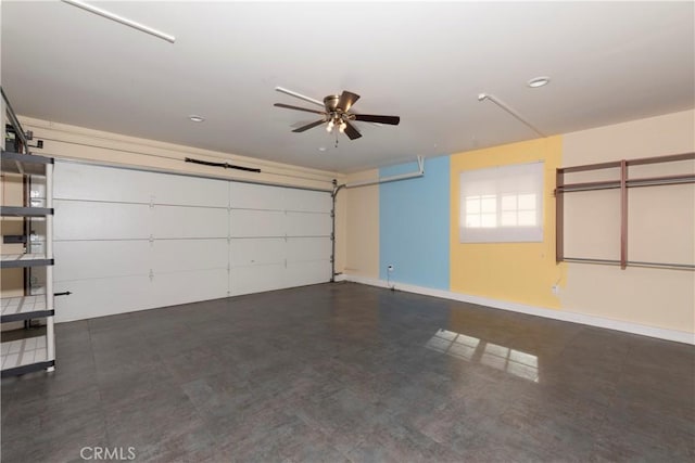 garage with baseboards