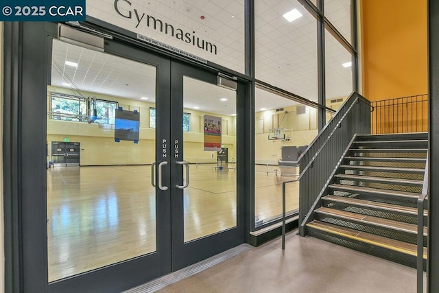 view of exterior entry with french doors