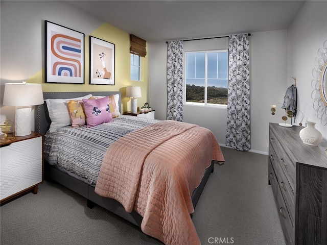 view of carpeted bedroom