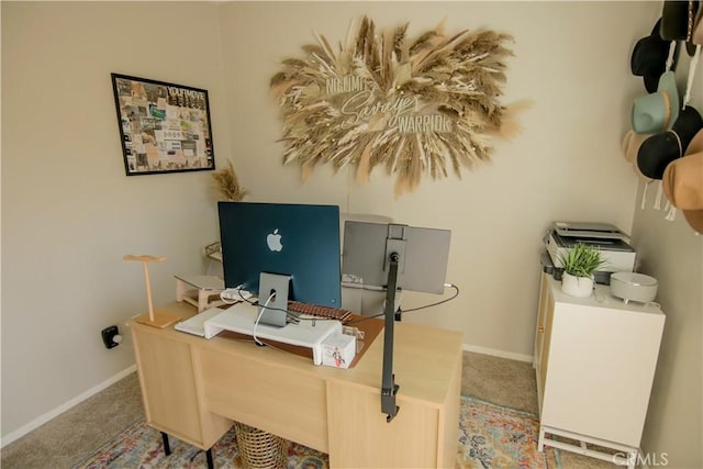 home office with carpet