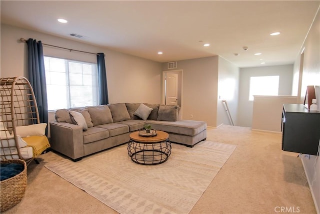 view of carpeted living room